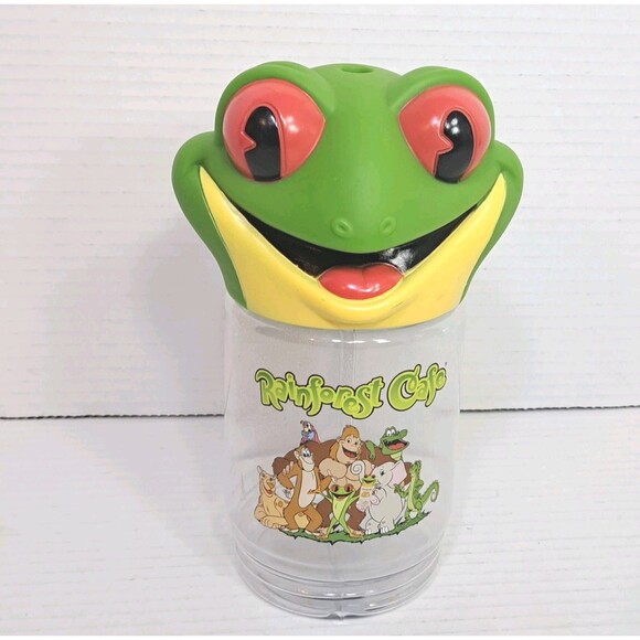 Rainforest Cafe Frog Souvenir Cup Toad Tumbler Collector Rain Forest (NO STRAW) - Picture 1 of 5